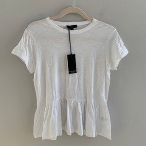 NWT Black Orchid Ruffle Short Sleeve Tee S